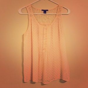 Dainty pink sheer tank